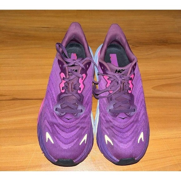 Womens Hoka Arahi 6 Walking Running Lace Up Sneakers Shoes - Picture 2 of 6